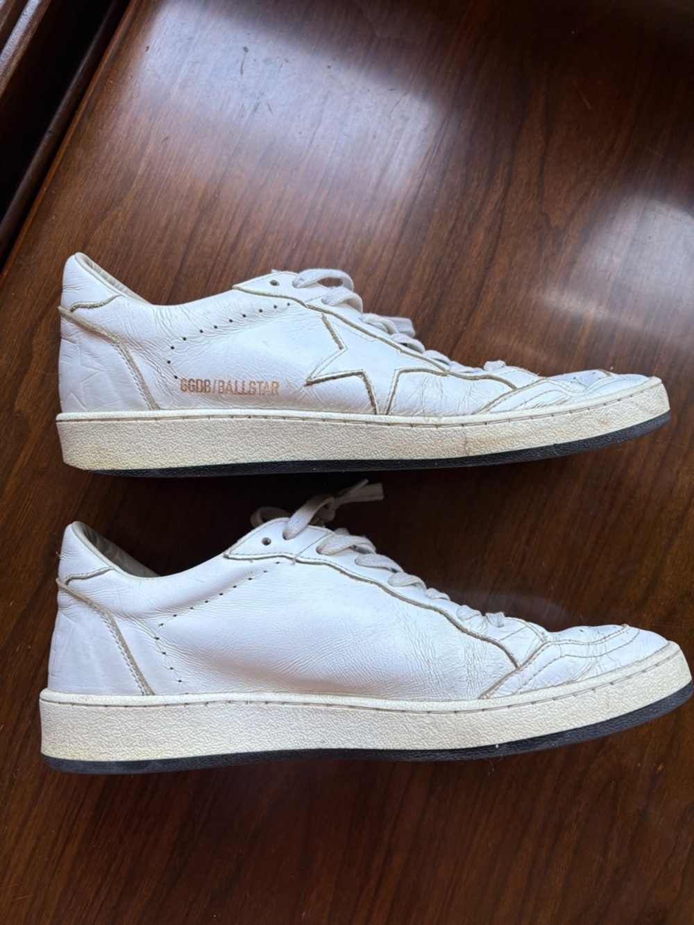 Golden Goose Deluxe Brand GGDB Ball Star Leather Sneakers White EU 40 US 10 W - Picture 2 of 10